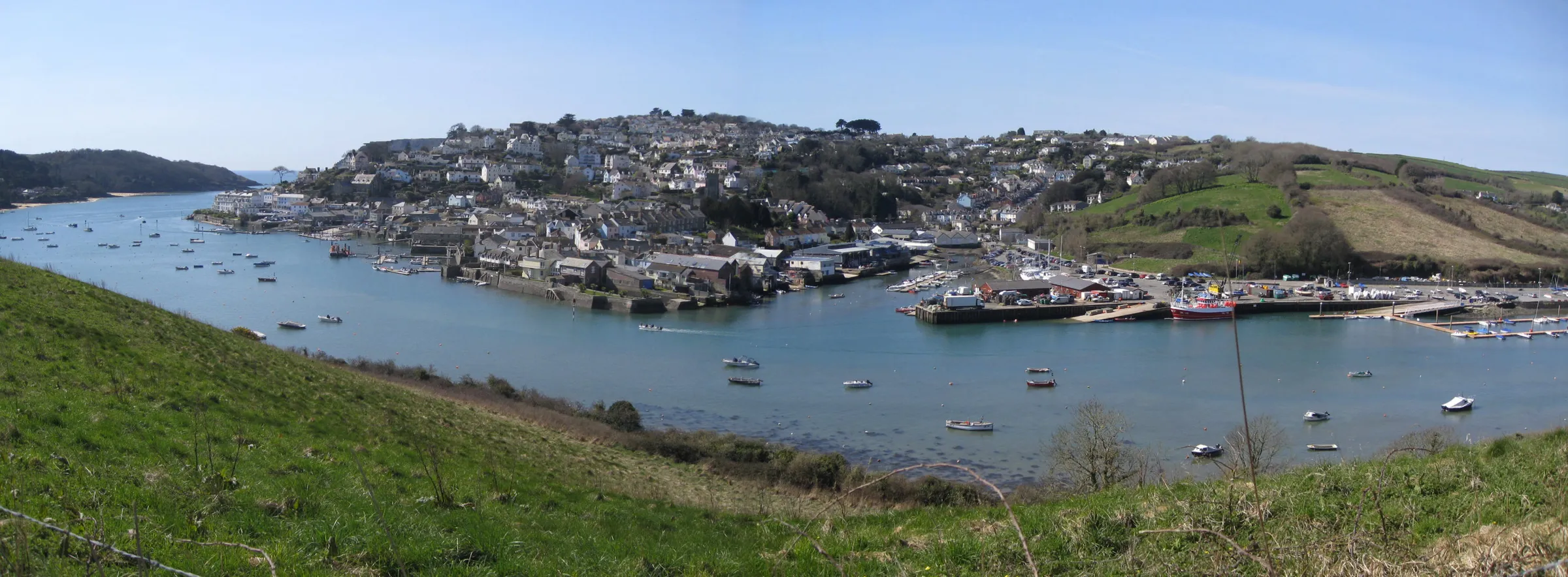 Salcombe town and harbour from Snapes Point