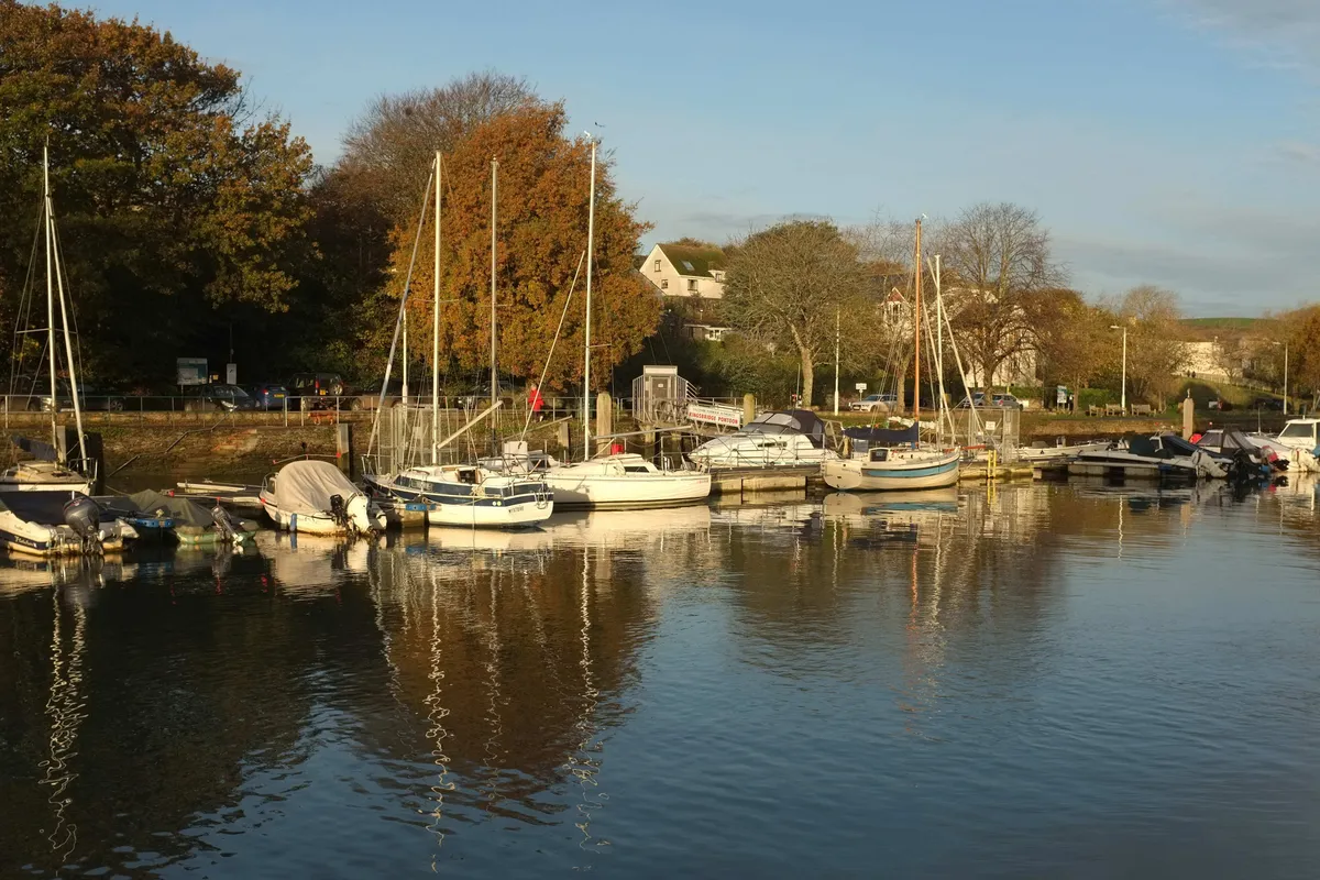 The pontoon and quay at Kingsbridge, at the head of the estuary